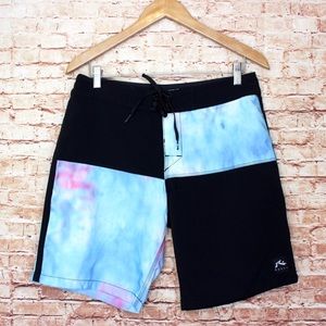 Rusty | Men’s Tie Dye Colorblock Swim Trunks